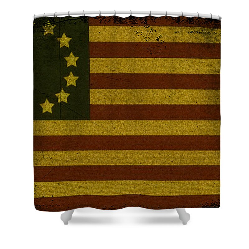 Colonial Shower Curtain featuring the photograph Colonial Flag by Bill Cannon