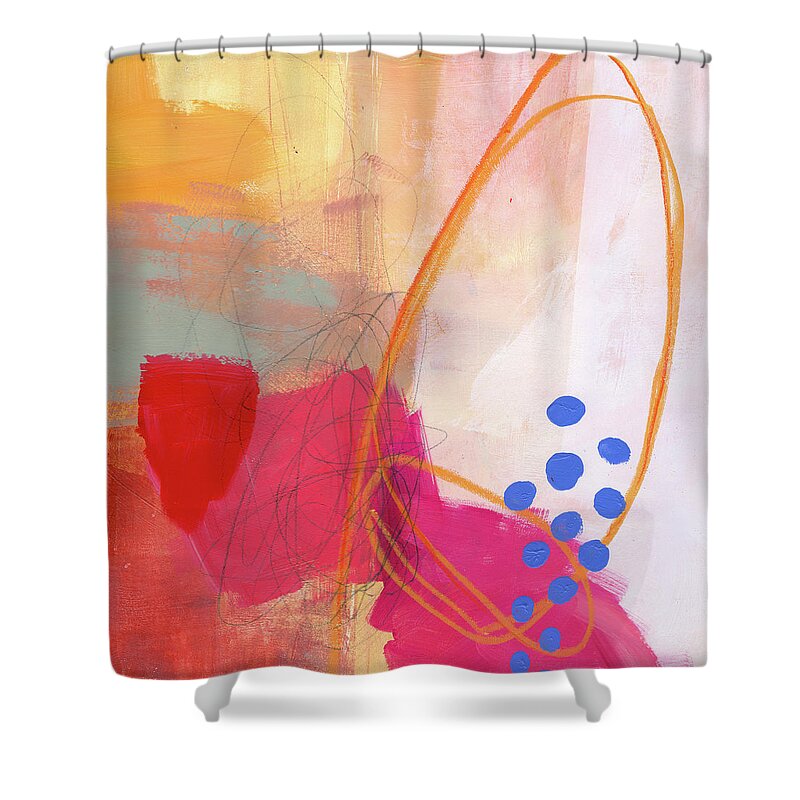 Abstract Art Shower Curtain featuring the painting Color, Pattern, Line #2 by Jane Davies