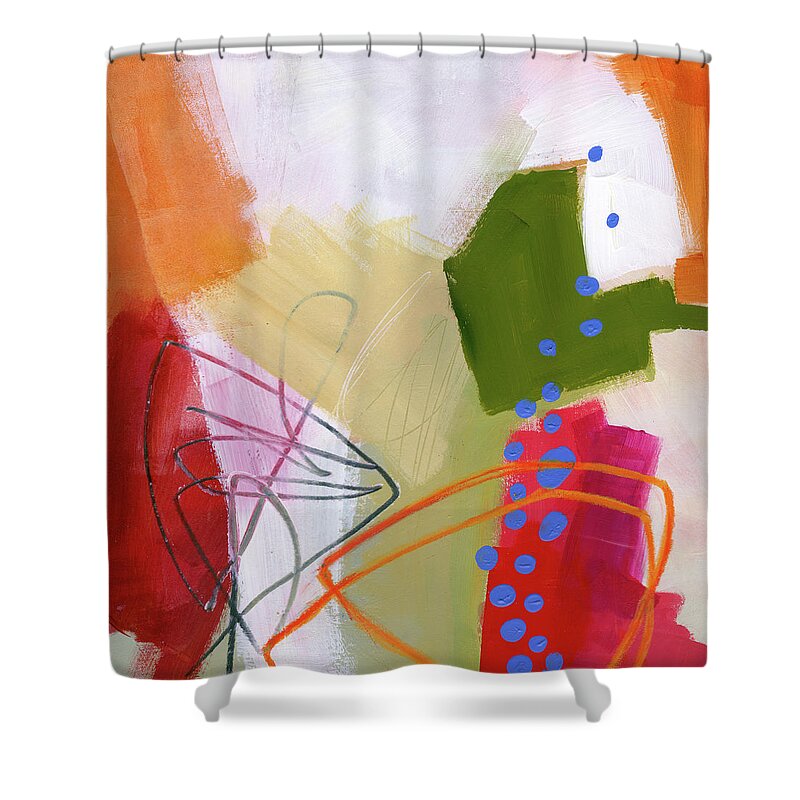 Abstract Art Shower Curtain featuring the painting Color, Pattern, Line #4 by Jane Davies