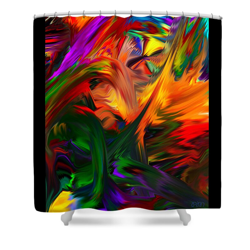 Original Contemporary Shower Curtain featuring the digital art Color Reality B4 by Phillip Mossbarger