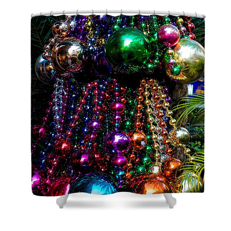 Necklace Shower Curtain featuring the photograph Colorful Baubles by Christopher Holmes