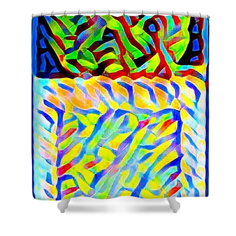  Abstract Shower Curtain featuring the photograph Colorful Mind by Alwyn Glasgow