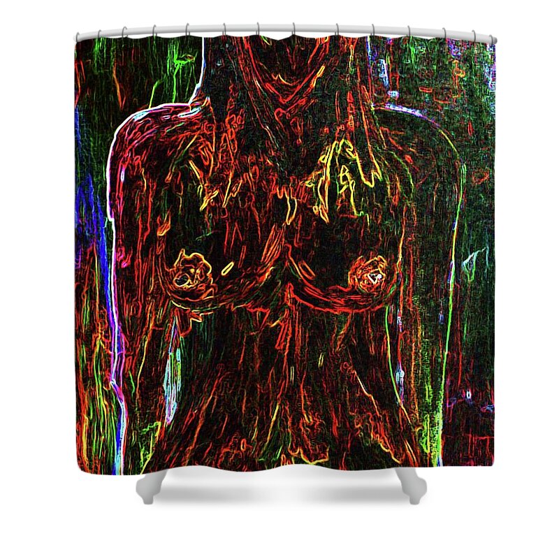 Paintings Shower Curtain featuring the painting Colorful Personality by Julie Lueders 