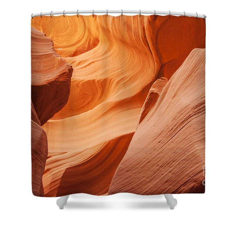 Antelope Canyon Shower Curtain featuring the photograph Colors abound in the canyon by Ruth Jolly
