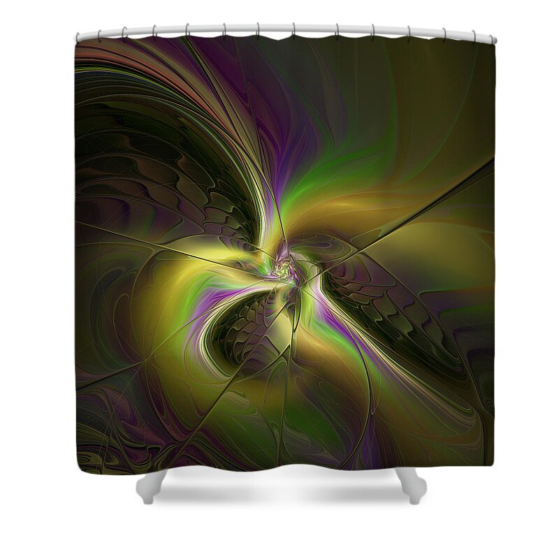 Abstract Shower Curtain featuring the digital art Colors in Motion by Gabiw Art