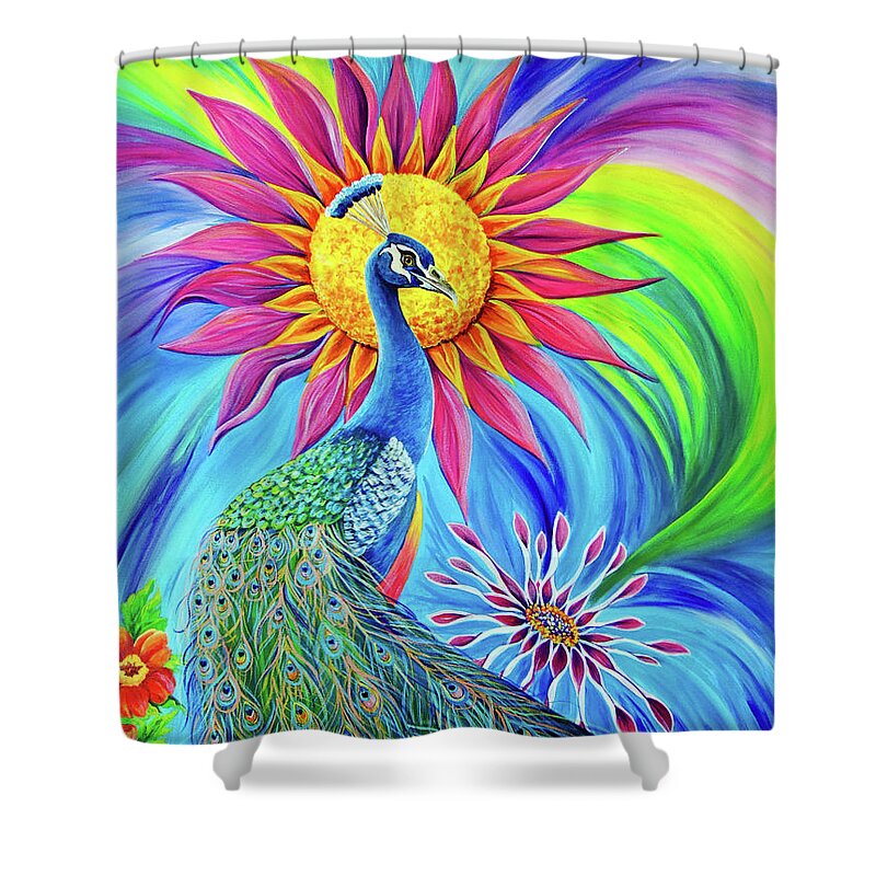 Nancy Cupp Shower Curtain featuring the painting Colors Of His Splendor by Nancy Cupp