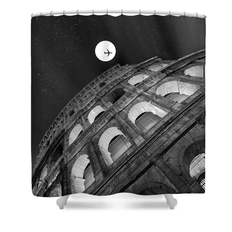 Colosseo Shower Curtain featuring the photograph Colosseum Panorama by Stefano Senise