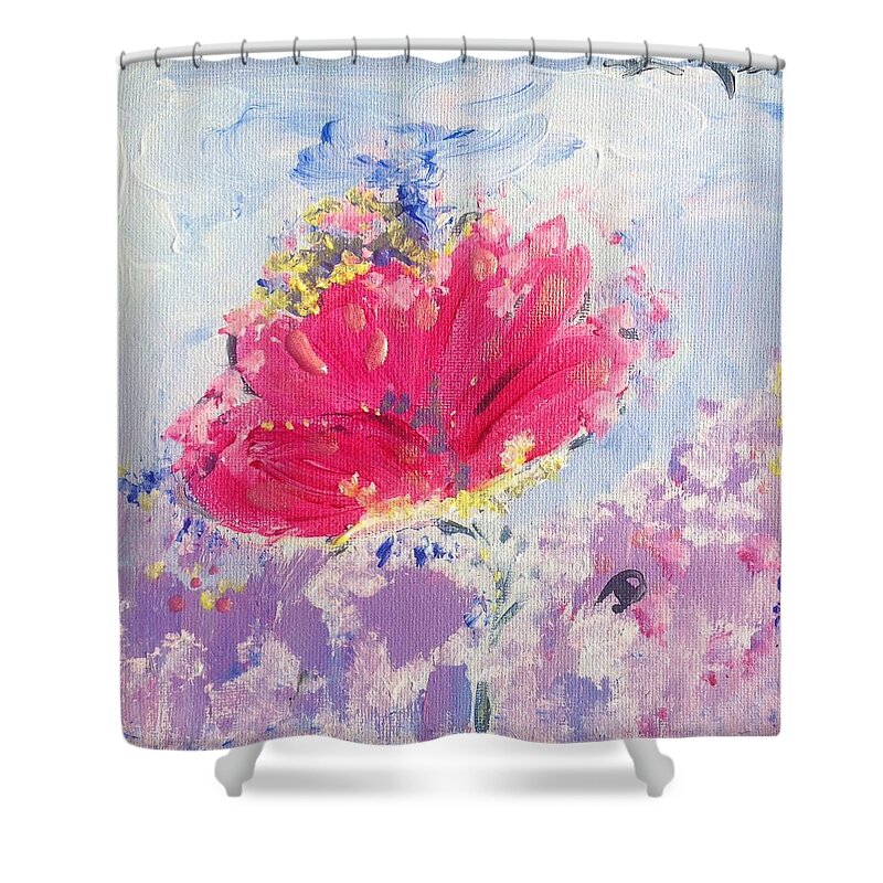 Sweet Shower Curtain featuring the painting Colour me sweetly by Judith Desrosiers