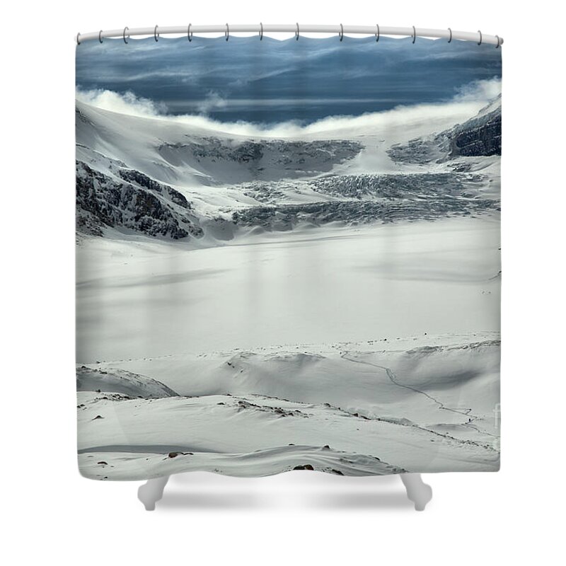 Columbia Icefield Shower Curtain featuring the photograph Columbia Icefield Winter Paradise by Adam Jewell