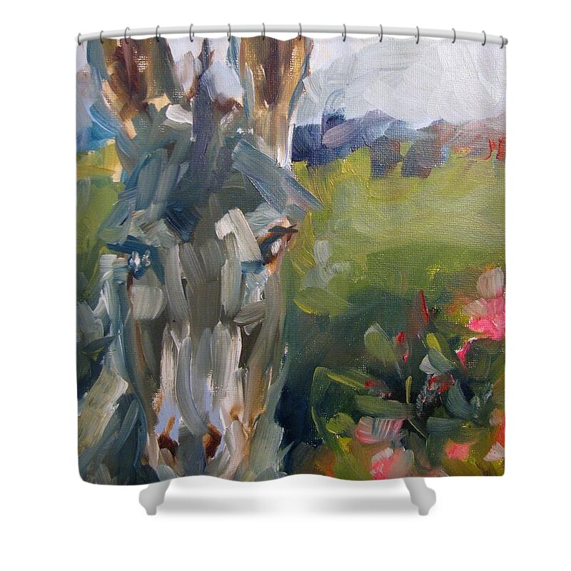Columbia Shower Curtain featuring the painting Columbia Tennessee Mule by Susan Elizabeth Jones
