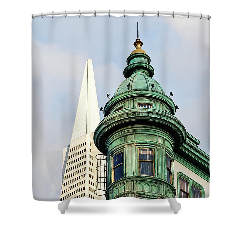 San Francisco Shower Curtain featuring the photograph Columbus Avenue - San Francisco, California by Melanie Alexandra Price
