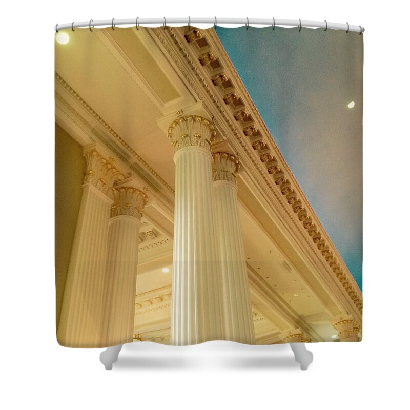  Shower Curtain featuring the photograph Columns to Heaven by Jacqueline Manos