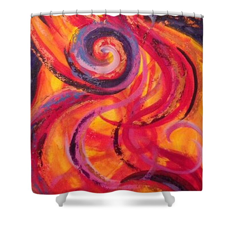 Worship Shower Curtain featuring the painting Come Holy Spirit by Deb Brown Maher