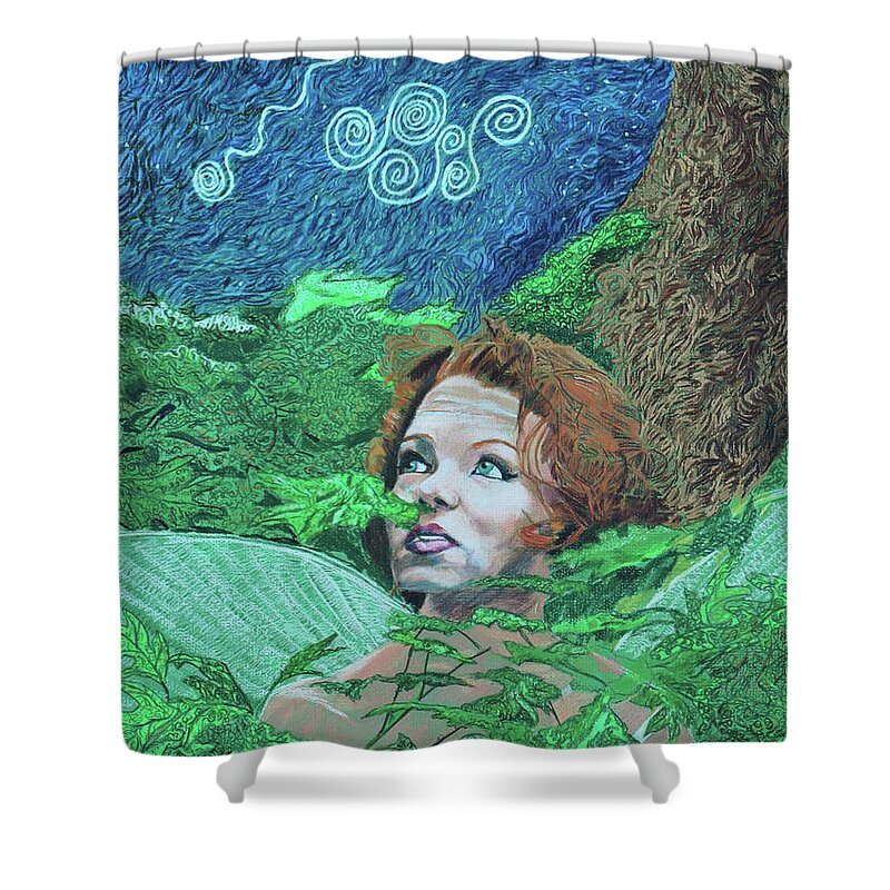 Impressionism Shower Curtain featuring the painting Coming Out The Forest by Stefan Duncan
