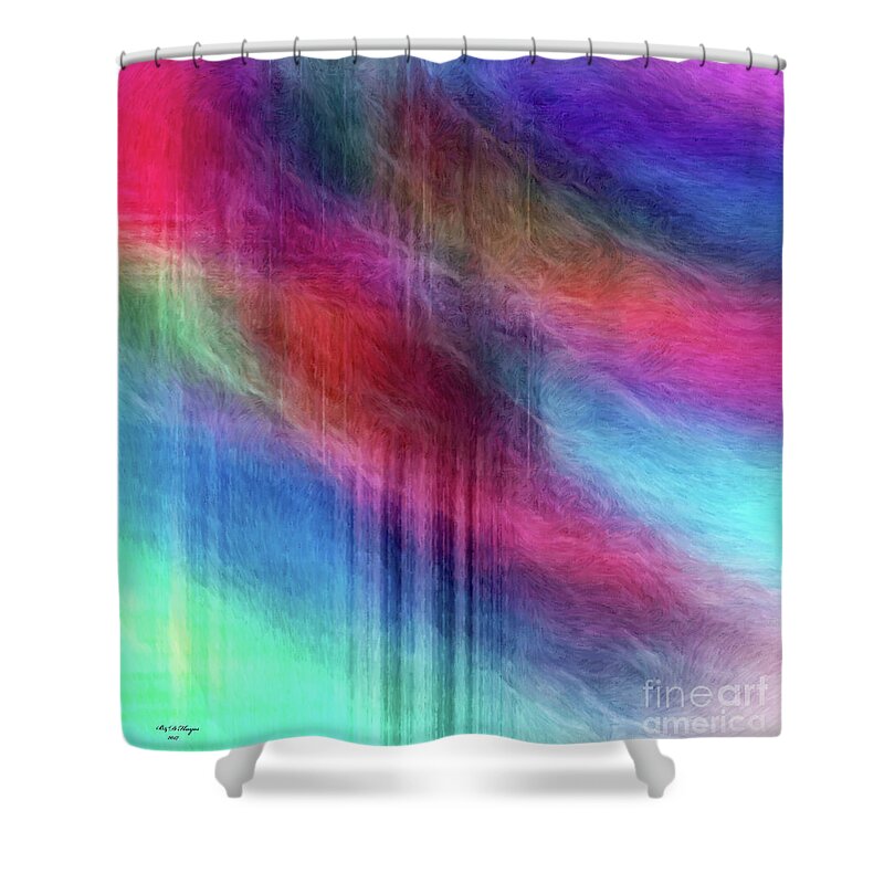 Art Shower Curtain featuring the digital art Coming Together by DB Hayes