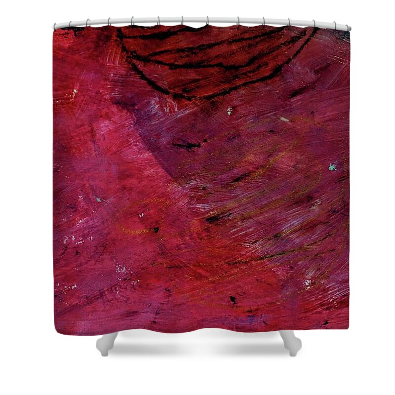  Shower Curtain featuring the painting Complementary Colors by Abigail White
