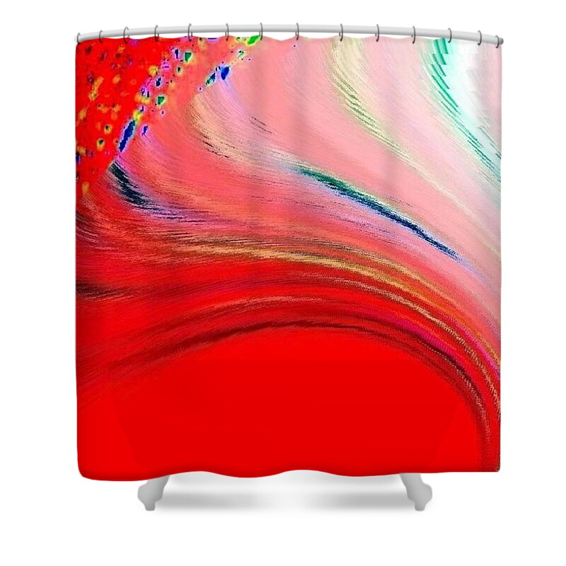 Abstract Shower Curtain featuring the digital art Conceptual 6 by Will Borden