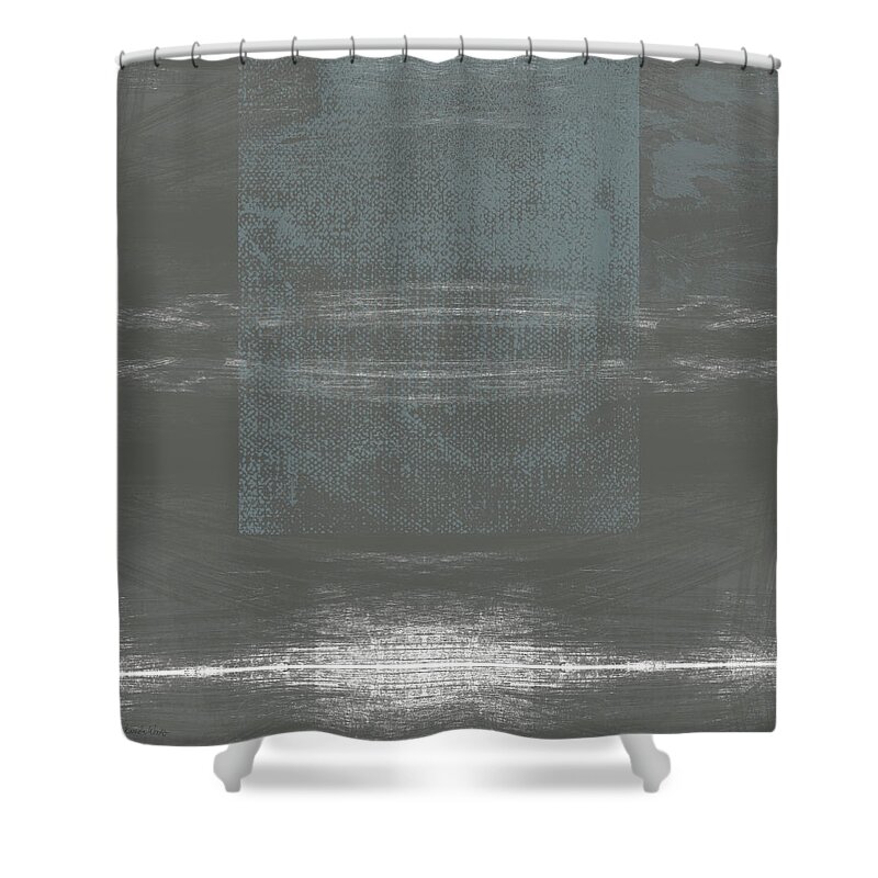 Concrete Shower Curtain featuring the painting Concrete 2- Contemporary Abstract Art by Linda Woods by Linda Woods