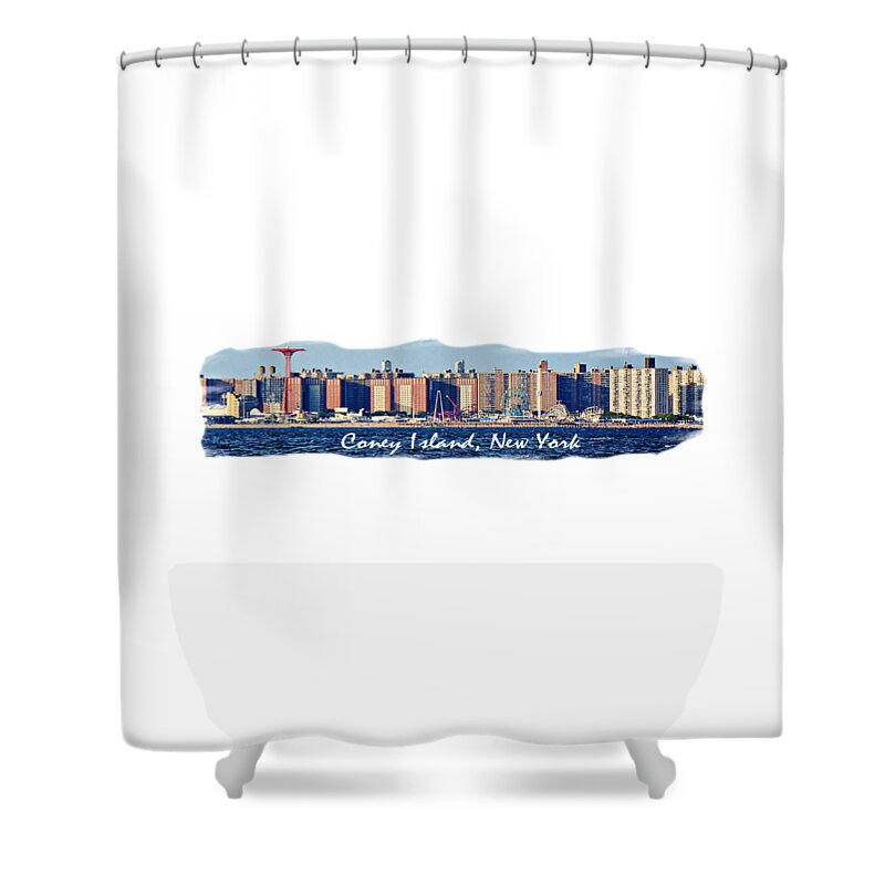 Coney Island Shower Curtain featuring the photograph Coney Island NY by Lilliana Mendez