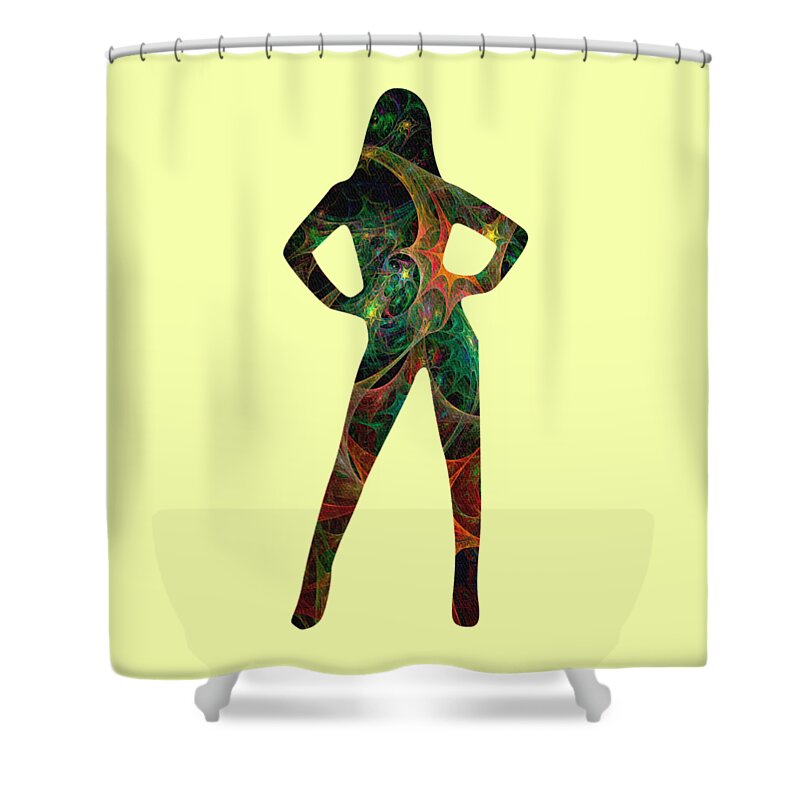Computer Shower Curtain featuring the digital art Confident by Anastasiya Malakhova