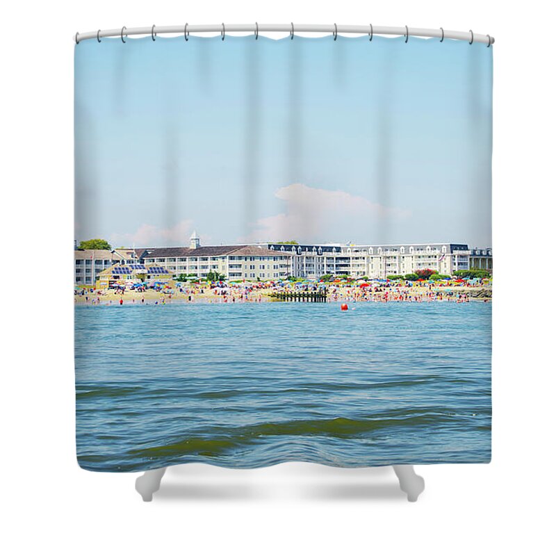 Congress Shower Curtain featuring the photograph Congress Hall at Cape May by Bill Cannon