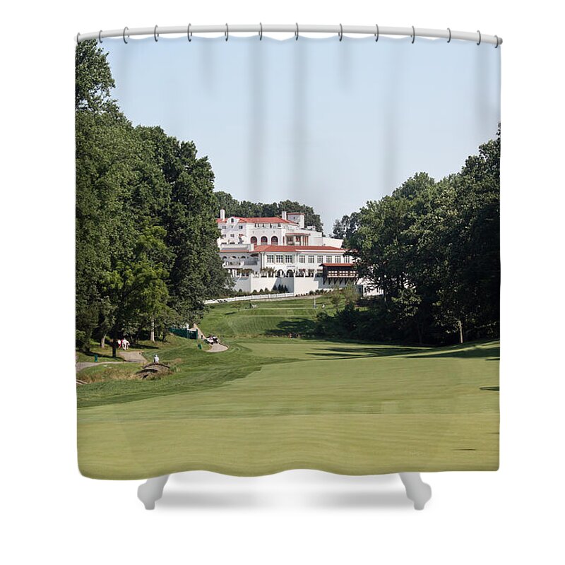 Congressional Shower Curtain featuring the photograph Congressional Blue Course - Par 5 11th by Ronald Reid