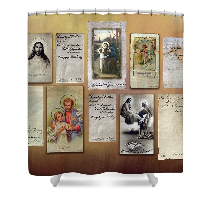 Religious Shower Curtain featuring the digital art Connections 1 by Terry Davis