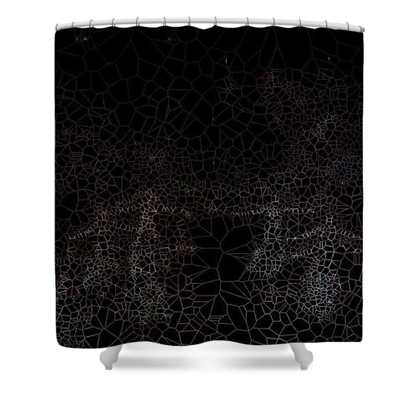 Vorotrans Shower Curtain featuring the digital art Constellation by Stephane Poirier