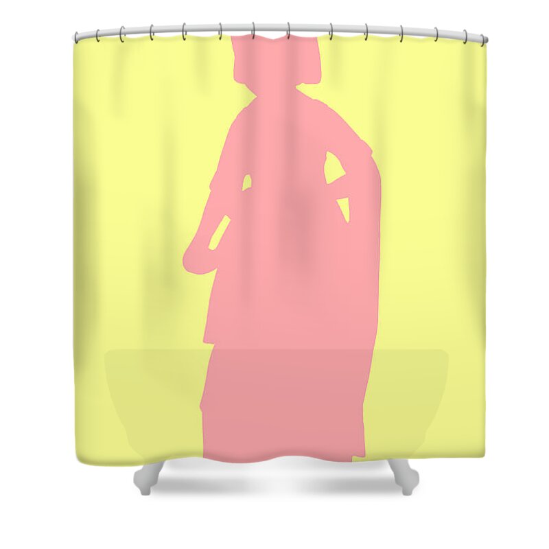 Abstract In The Living Room Shower Curtain featuring the digital art Contemporary 18 van Thienen by David Bridburg