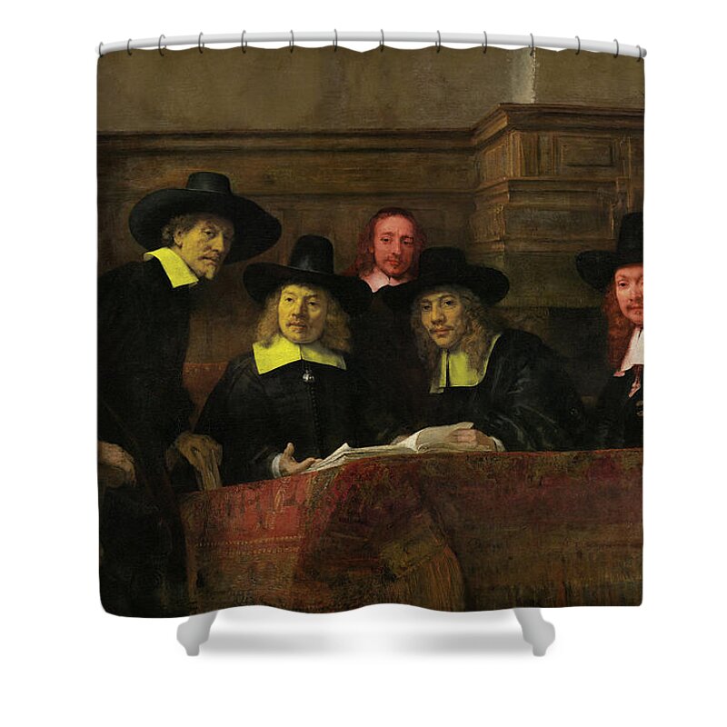 Postmodernism Shower Curtain featuring the digital art Contemporary 3 Rembrandt by David Bridburg
