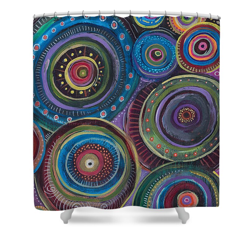 Continuum Shower Curtain featuring the painting Continuum by Tanielle Childers