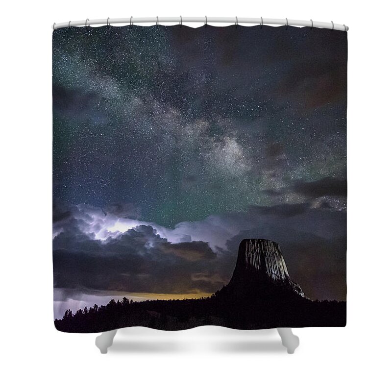 Devils Tower Shower Curtain featuring the photograph Convergence I by Greni Graph