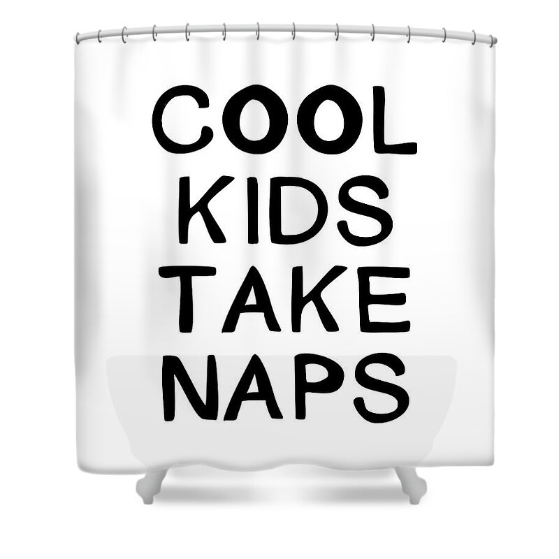 Sleep Shower Curtain featuring the digital art Cool Kids Take Naps- Art by Linda Woods by Linda Woods