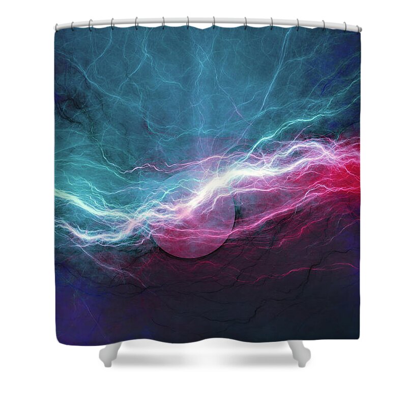 Storm Shower Curtain featuring the digital art Cool power by Martin Capek