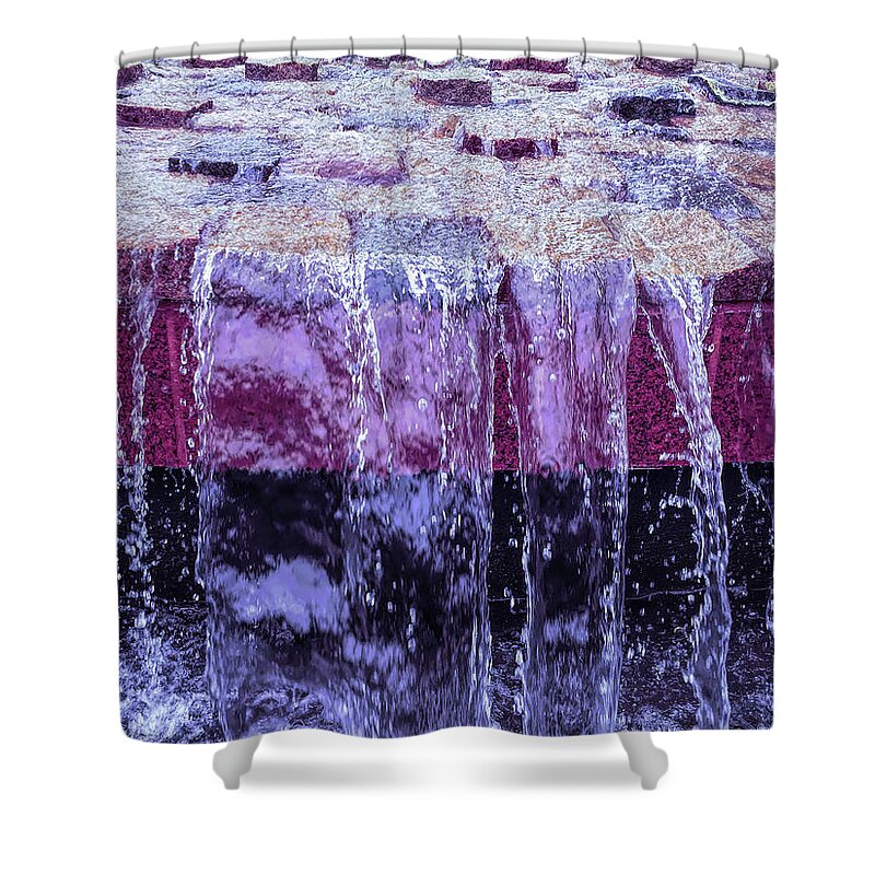 Waterfall Shower Curtain featuring the photograph Cool Sunset Waterfall Abstract by Aimee L Maher ALM GALLERY