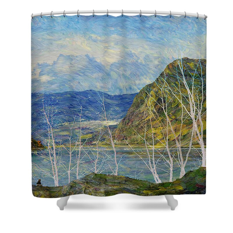 Landscape Shower Curtain featuring the photograph Cooney Bay by Ed Hall