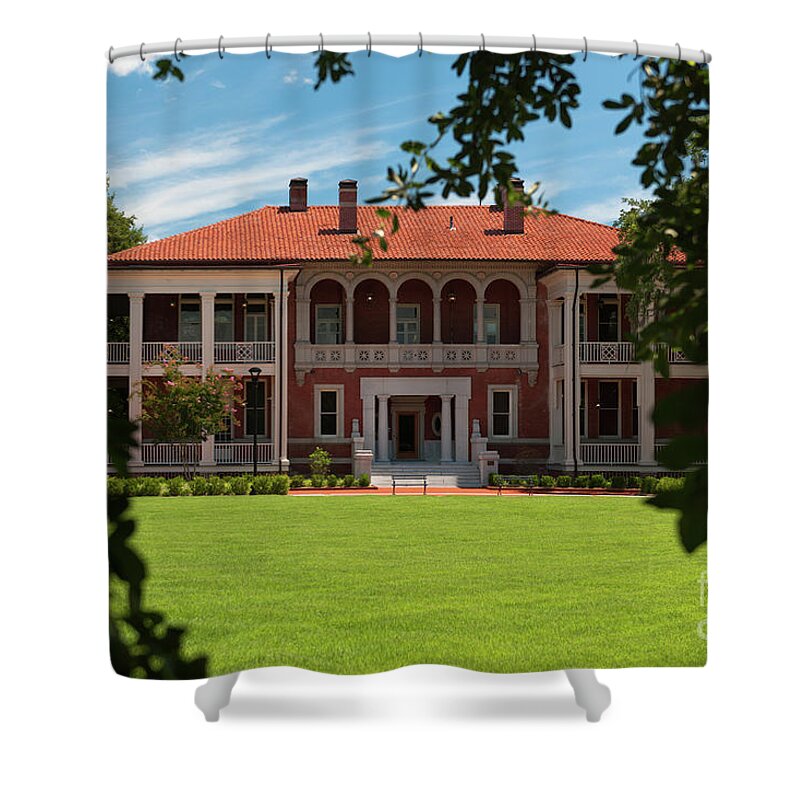 Home Shower Curtain featuring the photograph Cooper River Mansion by Dale Powell