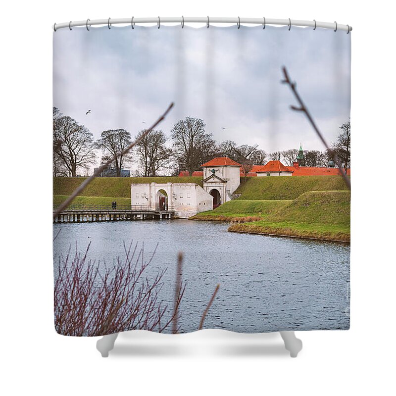 Kastellet Shower Curtain featuring the photograph Copenhagen citadell of Frederikshavn by Sophie McAulay