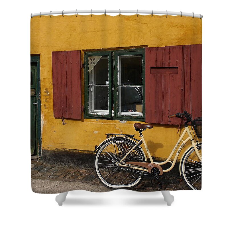 Bike Shower Curtain featuring the photograph Copenhagen still life by Sabine Meisel