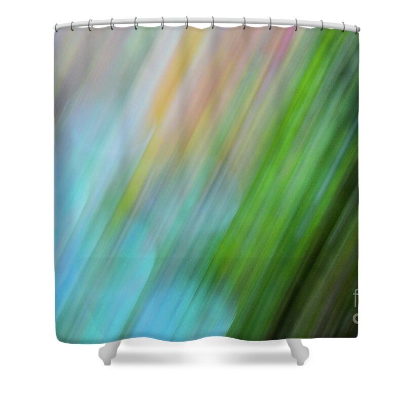Green Shower Curtain featuring the photograph Copper Rainbow by Cheryl McClure