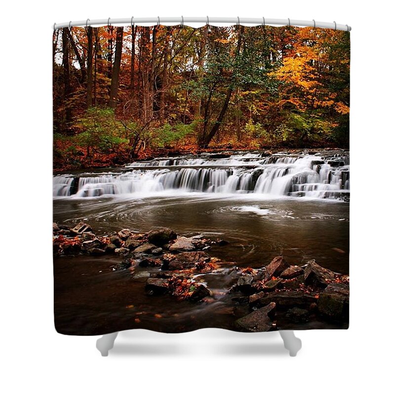 Water Shower Curtain featuring the photograph Corbett Swirl by Justin Connor