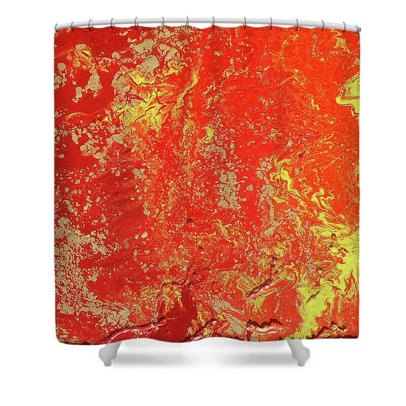 Fusionart Shower Curtain featuring the painting Core by Ralph White