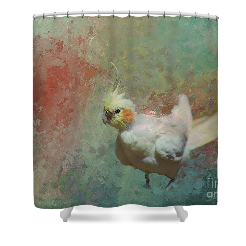 Corella Parrot Shower Curtain featuring the photograph Corella Parrot by Eva Lechner