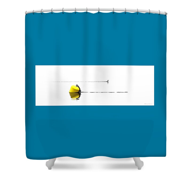 Minimalism Shower Curtain featuring the photograph Cormorant Going With the Flow by Marty Saccone