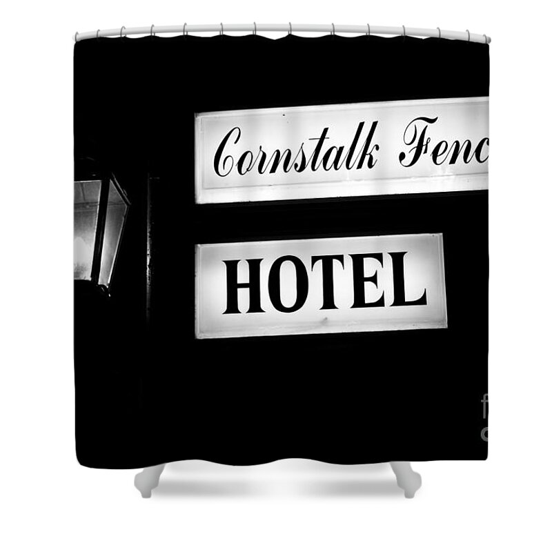 New Orleans Shower Curtain featuring the photograph Cornstalk Fence Hotel by Leslie Leda