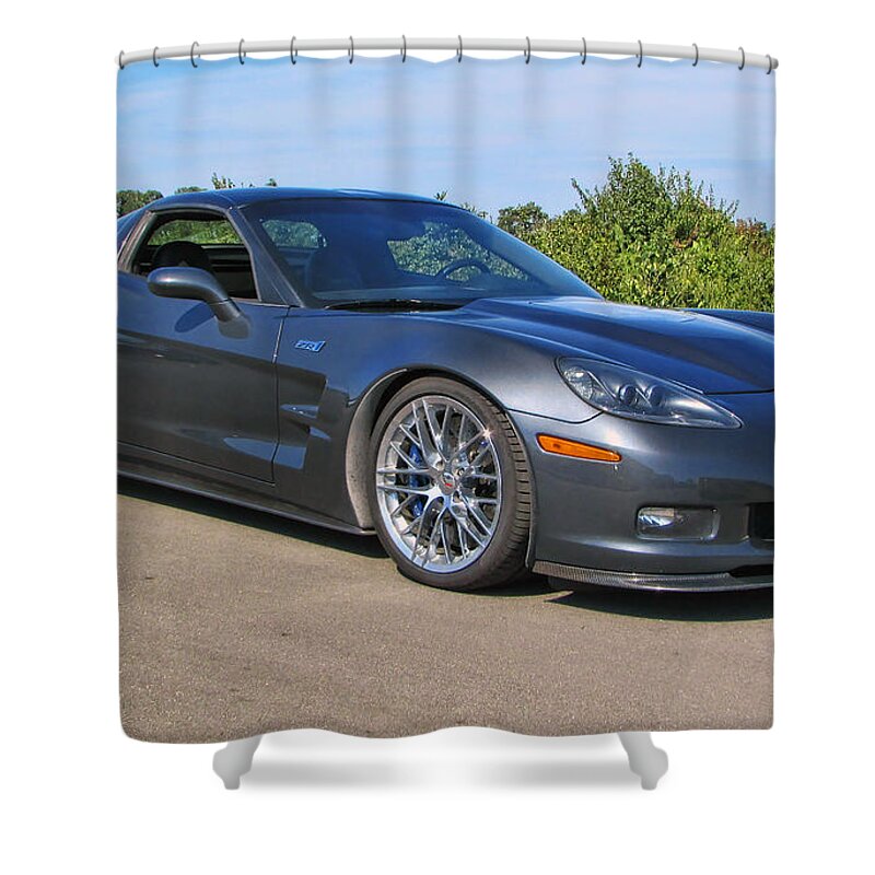 Victor Montgomery Shower Curtain featuring the photograph Corvette ZR1 by Vic Montgomery
