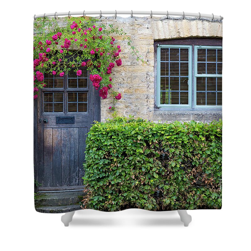 Cotswolds Shower Curtain featuring the photograph Cotswolds Cottage Home by Brian Jannsen
