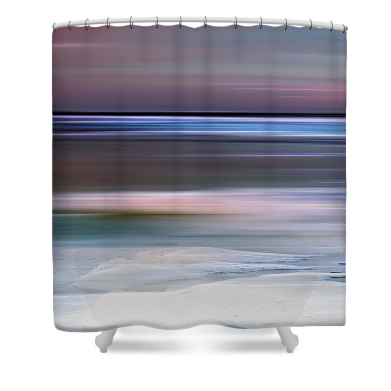Evie Shower Curtain featuring the photograph Cotton Candy Beach Triptych Left by Evie Carrier