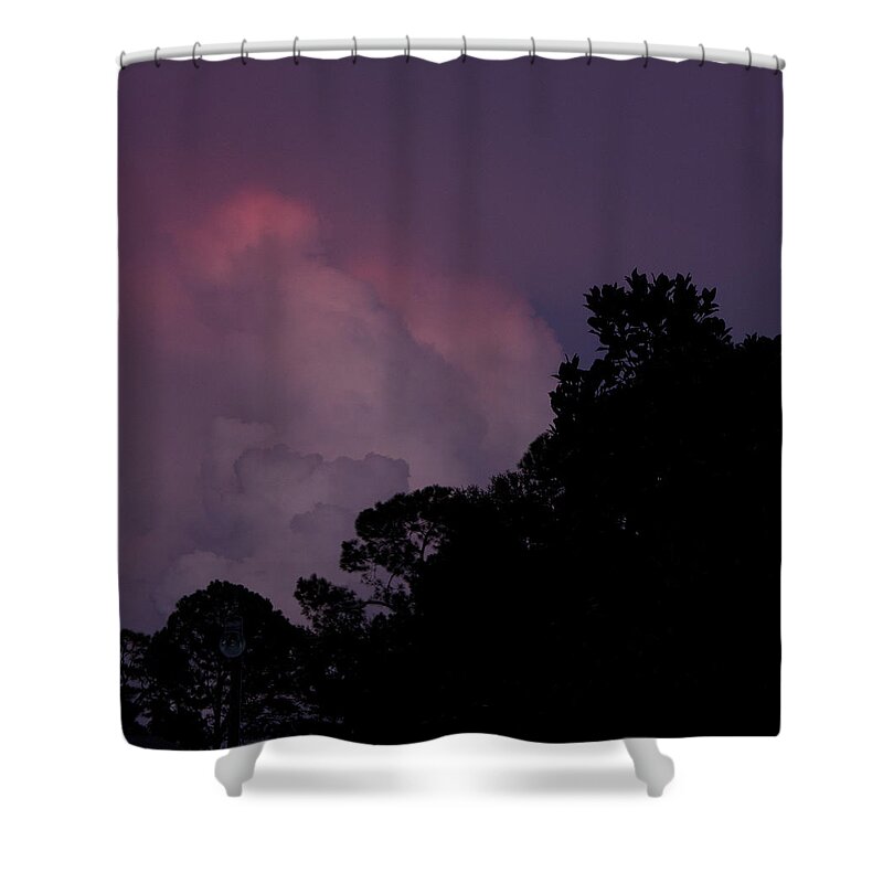 Clouds Shower Curtain featuring the photograph Cotton Candy Dusk by Nancy Dinsmore