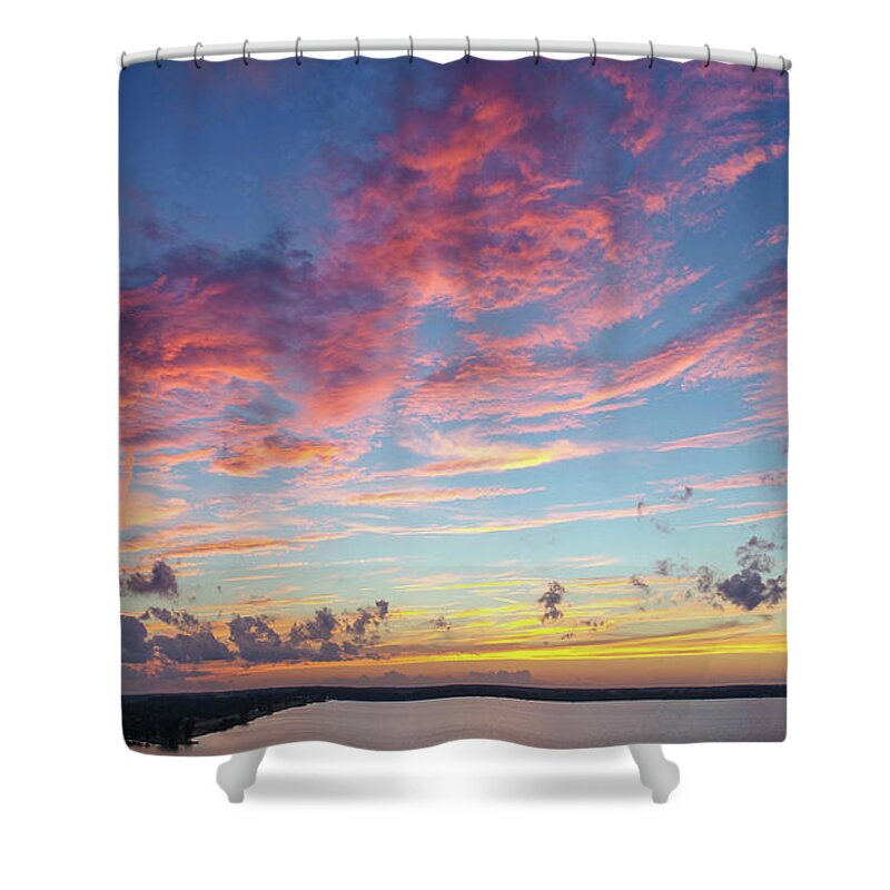  Shower Curtain featuring the photograph Cotton Candy Sunset by Brian Jones